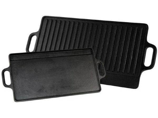 Grillplatte + Griff - 38x23cm